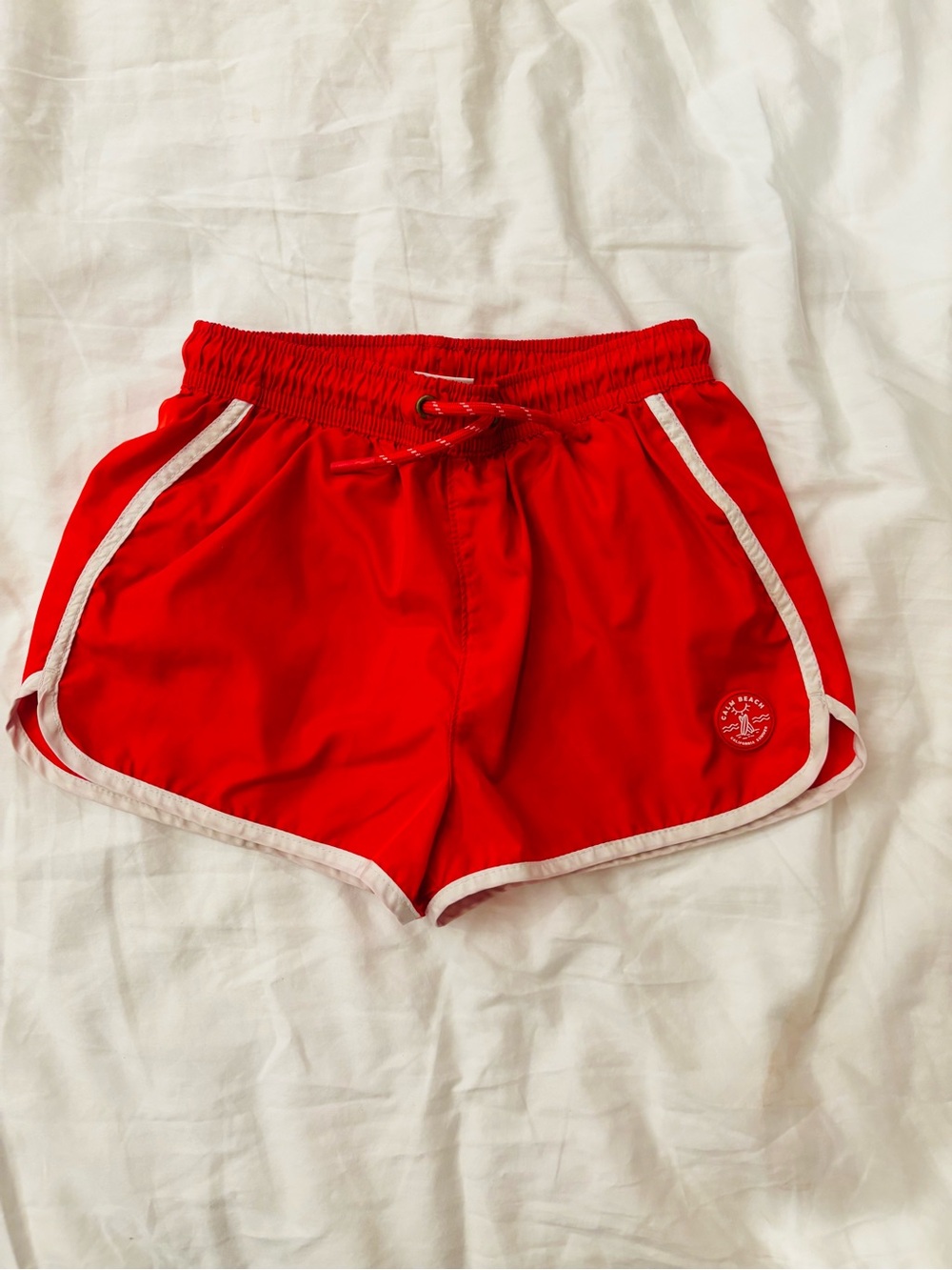 Zara Kids Red Swim Trunks / Bathing Suit Size 6-7 ❤️ Lined Summer Swim Shorts